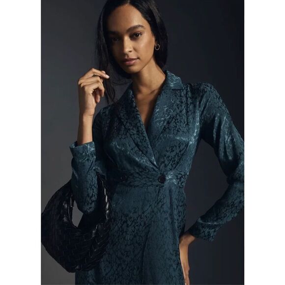 Anthropologie - Anthropologie Blazer Wrap Dress. Size 10 - Picture 1 of 12